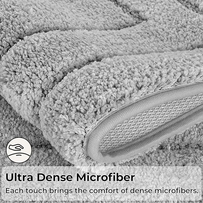 GRANNY SAYS Long Bathroom Rug Mat, Bath Mats Non-Slip, Super Soft and Water Absorbent, Large Bath Rugs, Machine Wash Dry, Bathroom Runner Rugs for Floor, Tub and Shower, 24 x 43