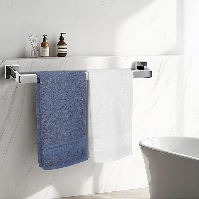 SEIDO 30 Inch Polished Chrome Towel Bar, Heavy Duty & Rust-Proof 304 Stainless Steel Bath Towel Holder, Modern Square Wall Mounted Towel Rack for Bathroom, Kitchen, RV