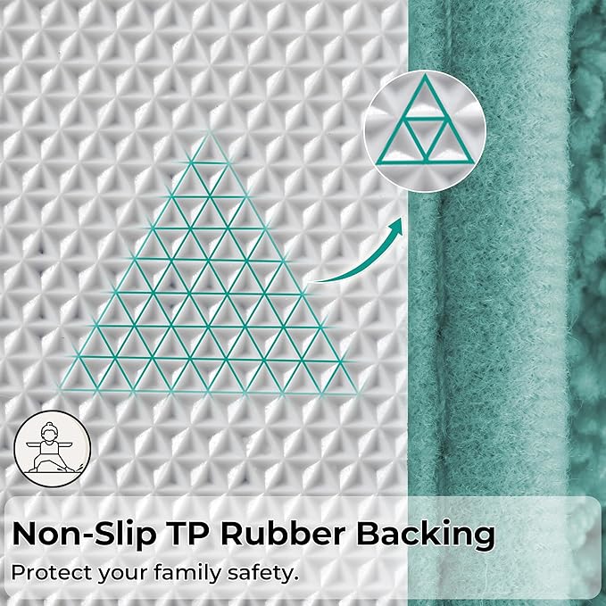 GRANNY SAYS Bathroom Rugs and Mats, 16" x 24" Non-Slip Bath Mat for Bathroom, Super Soft Absorbent Microfiber Bath Rug, Machine Washable and Dry, Small Sage Green Rug for Shower, Tub and Bath Floor
