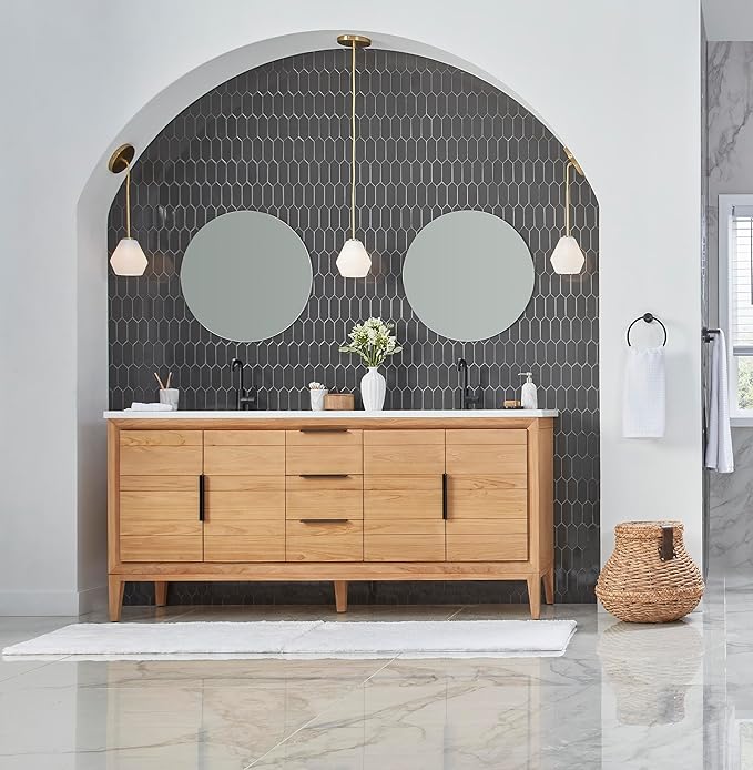Gerber Parma Wall Mounted Towel Holder, Modern Style Round Towel Holder Ring for Bathroom (Satin Black)
