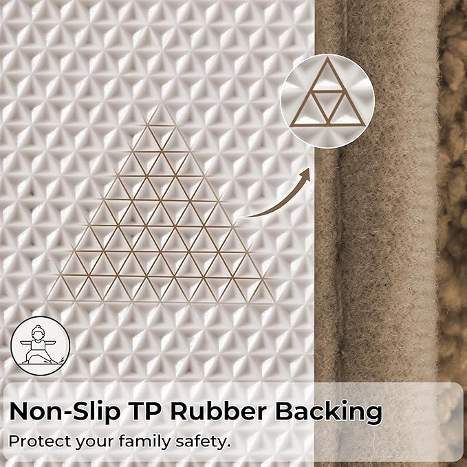 GRANNY SAYS Bathroom Rugs and Mats, 20" x 32" Non-Slip Bath Mat for Bathroom, Super Soft Absorbent Microfiber Bath Rug, Machine Washable and Dry, Champagne Rug for Shower, Tub and Bath Floor