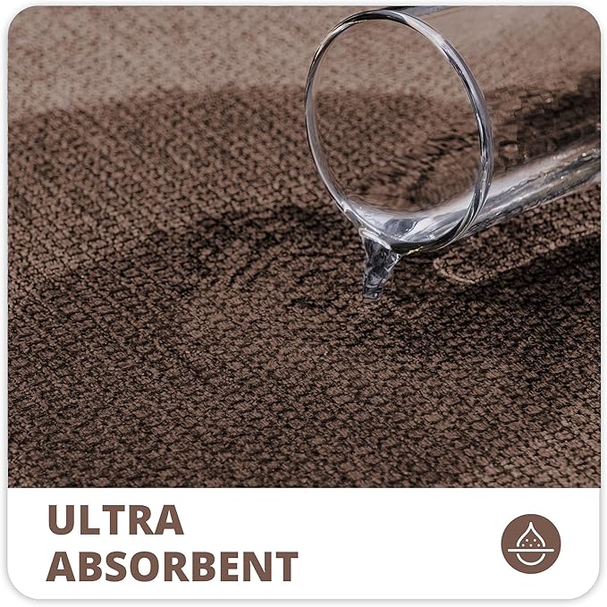 Bath Mat,Ultra Thin Bathroom Runner Rugs,Large Bath Mats for Bathroom,Quick Dry,Non-Slip,Machine Washable,Low Pile,Bath Rug,Shower Outside,Sink,Home Decor Accessories.Brown,2'x6'(24x72inch)