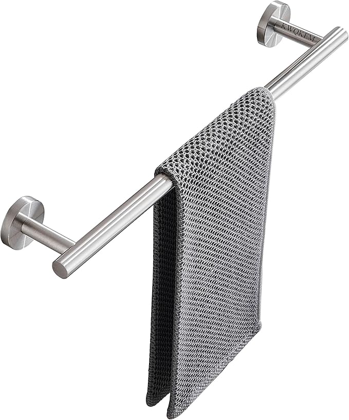 18 Inch Towel Bar Bathroom Towel Holder KWQKEM Wall Mount Sus304 Stainless Steel Towel Rack Bathroom Accessories for Shower Room Restroom (Brushed Nickel)
