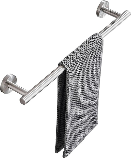 18 Inch Towel Bar Bathroom Towel Holder KWQKEM Wall Mount Sus304 Stainless Steel Towel Rack Bathroom Accessories for Shower Room Restroom (Brushed Nickel)