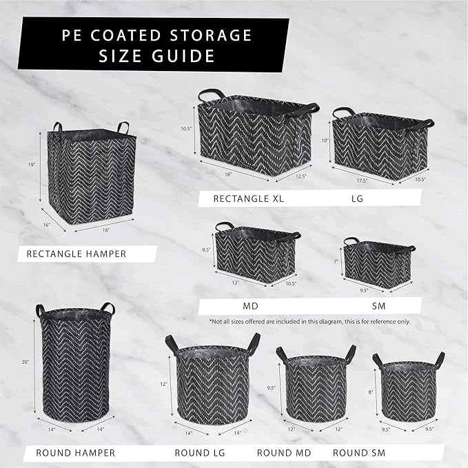 DII Laundy Collection, PE Coated Collapsible Bin, Cinnamon Lattice, Laundry Hamper