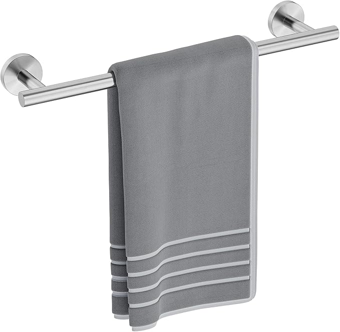 Luxbaro 18 Inch Brushed Nickel Towel Bar, Thicken Towel Rack for Bathroom Wall Mounted, SUS304 Stainless Steel Towel Rod, Modern Home Decor (Total Length 20 Inch)