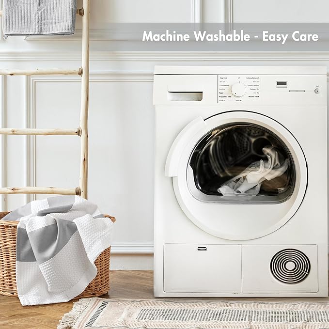 Madison Park Spa Waffle Shower Curtain Pieced Fabric with 3M Scotchgard Moisture Management Modern Home Bathroom Decorations, Tall 72"x84", Grey