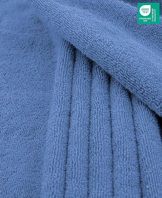 American Soft Linen 100% Cotton 600 GSM Turkish 40x80 Oversized Bath Towel Sheet, Extra Large Adult Towels for Bathroom, Electric Blue Bath Sheet