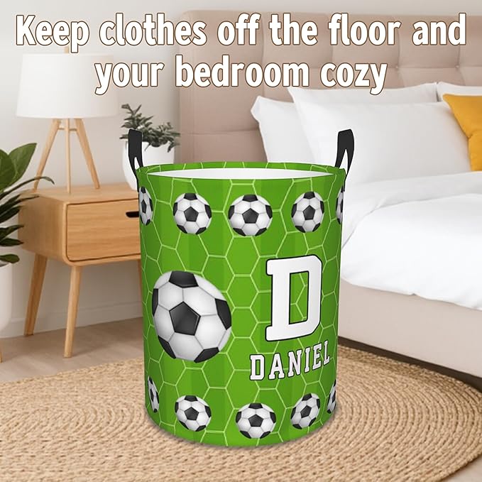 Custom Name Laundry Basket, Personalized Collapsible Laundry Hamper with Name for Bathroom Bedrooms, Customized Dirty Clothes Hamper Storage Basket Gifts for Kids Boys Girls Baby Men Women