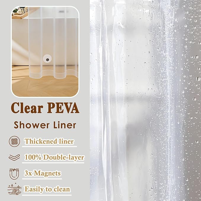 Bathroom Accessories Set-23Pcs Set, Complete Bathroom Decor, Bathroom Set with Shower Curtain & Liner Sets, Trash Can, Soap Dispenser,Modern Bath Essentials (Beige, Bath Set+Shower Curtain Set)