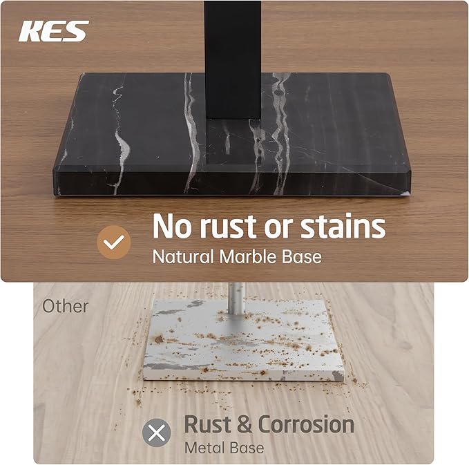 KES Hand Towel Holder Stand, Countertop Towel Stand with Black Marble Base, S-Shape Hand Towel Holder Freestanding for Bathroom 18/8 Stainless Steel All Black, BTH223-BBK