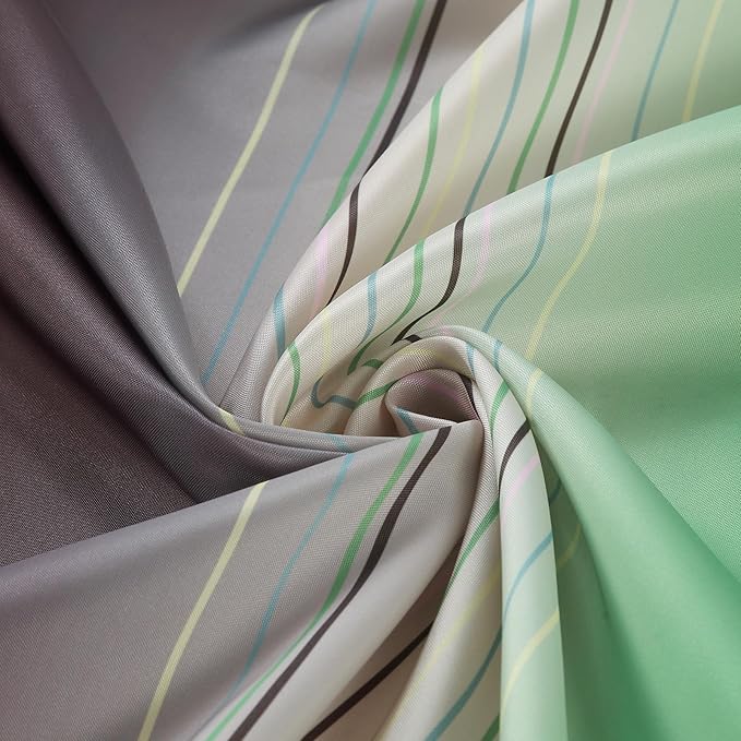 Fabric Shower Curtain, Green and Brown Shower Curtains for Bathroom, Waterproof Bathroom Curtains, 72" W x 72" H