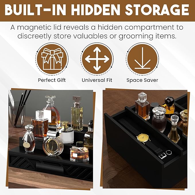 Cologne Organizer for Men - Multi Tier Drawer Organizer & Dresser Organizer Countertop - Perfume Holder | Cologne Stand For Men - Perfume Organizer for Women