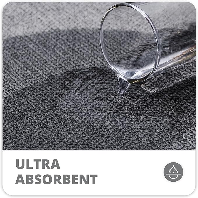 Bath Mat,Ultra Thin Bathroom Runner Rugs,Large Bath Mats for Bathroom,Quick Dry,Non-Slip,Machine Washable,Low Pile,Bath Rug,Shower Outside,Sink,Home Decor Accessories.Dark Grey,3'x6'(36x72inch)