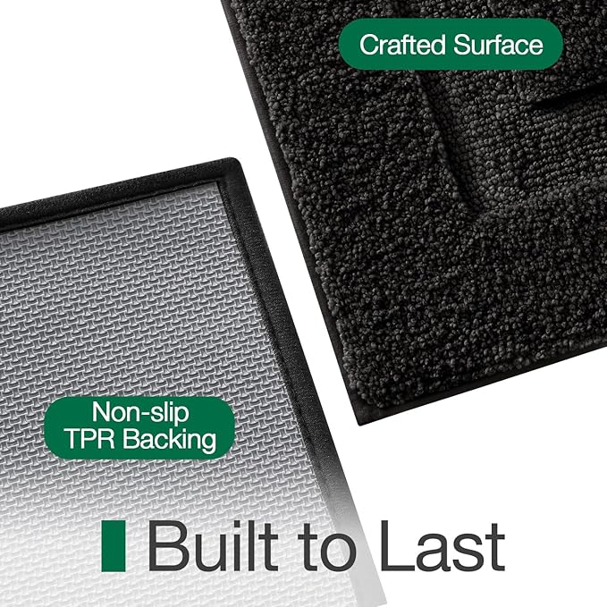 LUMI Ultra Soft Bathroom Rugs Non Slip with Rubber Backing, Absorbent Washable Bath Mat Quick Dry, Upgraded Premium Microfiber Plush Carpet for Bathtub and Shower Floor, Black, 24x60