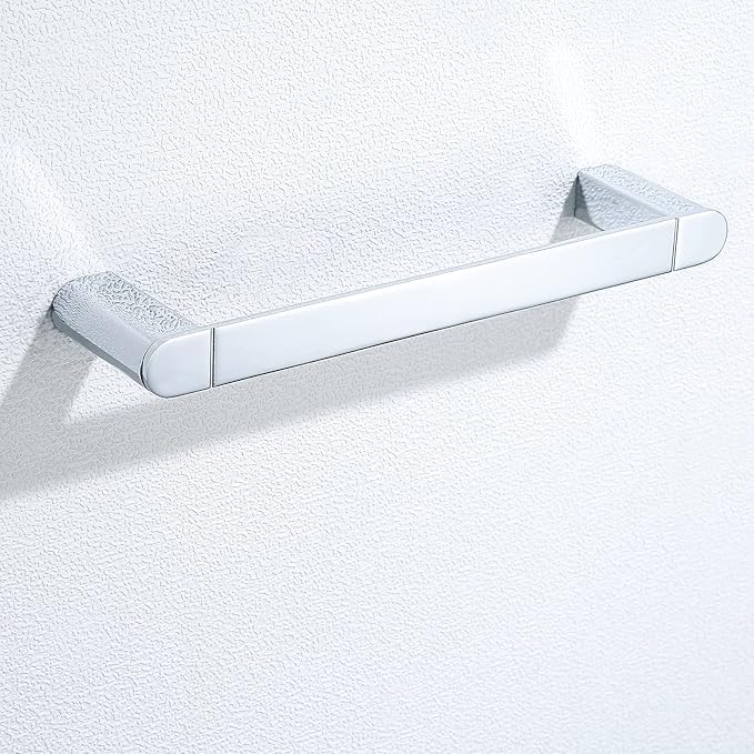 RANDOM 12 inch Towel Bar Polished Chrome Hand Towel Holder Bathroom Hardware Accessories Towel Rack for Bathroom Kitchen SUS304 Stainless Steel Towel Rod Modern Hotel Style Wall-Mounted.96026-2-12C