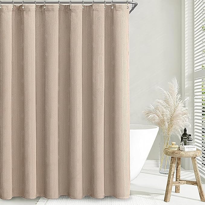 Brown Shower Curtain Fall Terracotta Mid Century Shower Curtain 48" W x 72" L