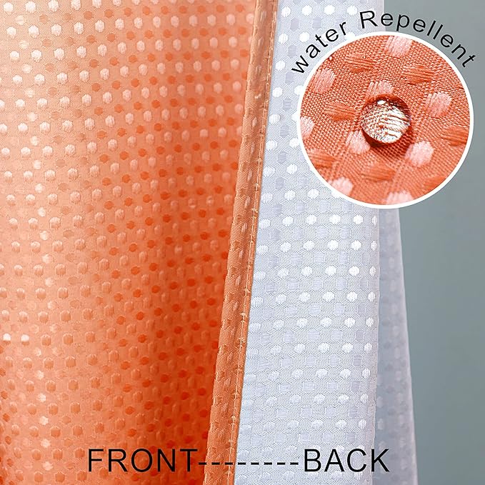 Orange Shower Curtains for Bathroom Set Fall Thanksgiving Waterproof Fabric Boho Decoration Ombre White and Burnt Orange Shower Curtain for Bohemian Theme Vintage Bath Decor 70 x 72 inch Long