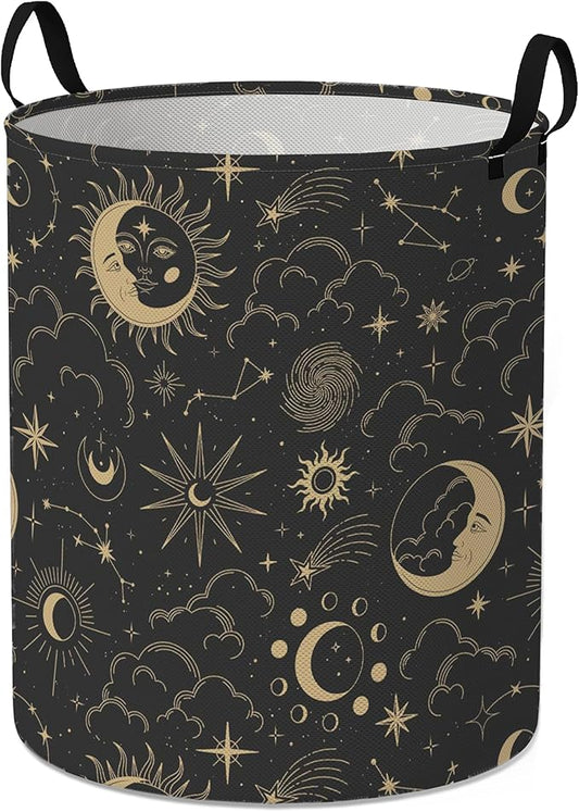 Laundry Hamper for Bedroom,Dirty Clothes Basket,Laundry Basket with Handles,Kids Girls Room Canvas Hamper Bag,Blankets,Towel,Toy Storage Organizer