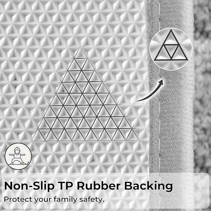 GRANNY SAYS Gray Bathroom Rug Mat, Bath Mats for Bathroom Non-Slip, Super Soft and Water Absorbent, Extra Large Bath Rugs, Microfiber Bath Rugs for Floor, Tub and Shower, 71" x 24"