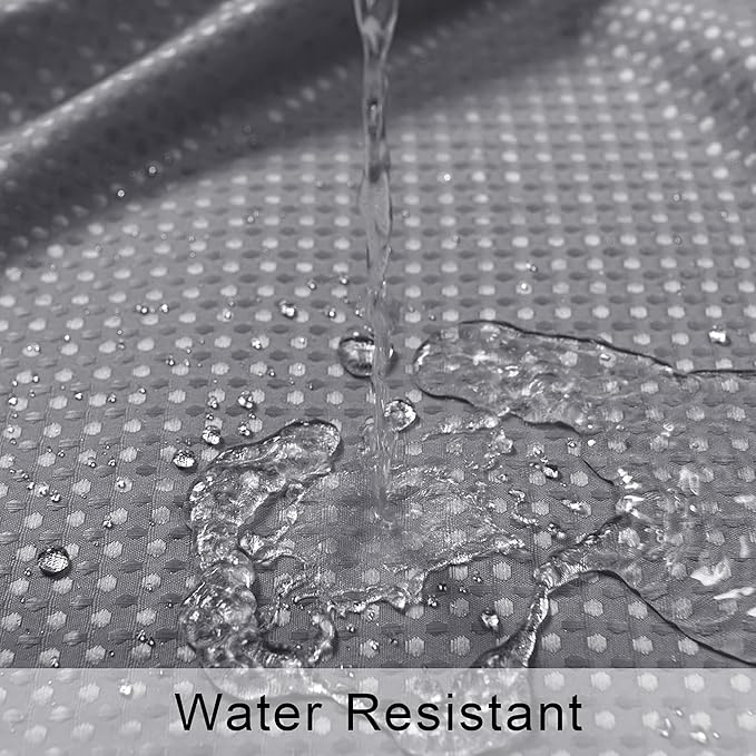 Dark Grey Shower Curtain,Ombre Waffle Weave Waterproof Cloth Fabric Shower Curtains Liner for Bathroom with Hooks, Slate Gray, 70x72