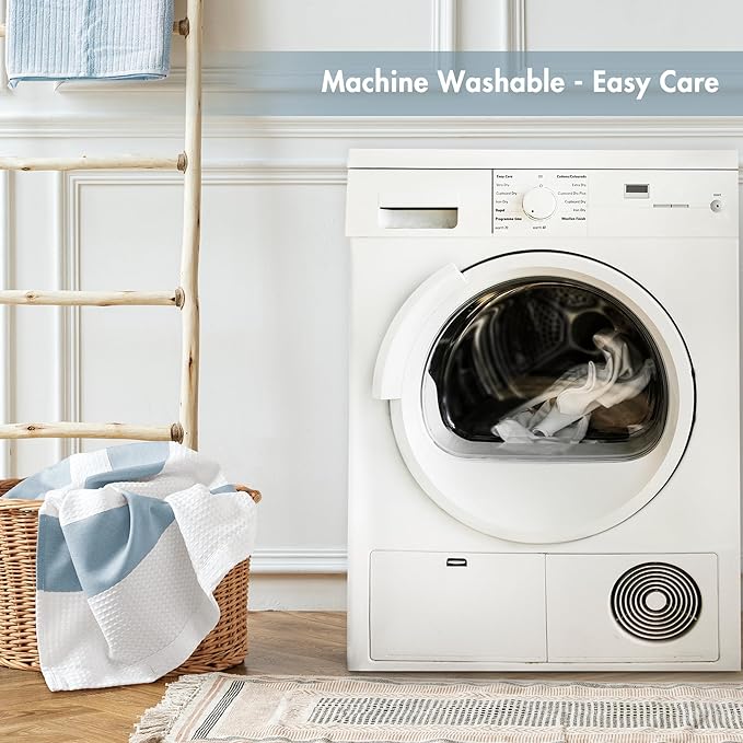 Madison Park Shower Curtain Spa Waffle Weave Long Shower Curtain for Bathroom 3M Scotchgard Moisture Management, Spa Quality Modern Shower Curtains for Bathroom, Long 72x78 Blue
