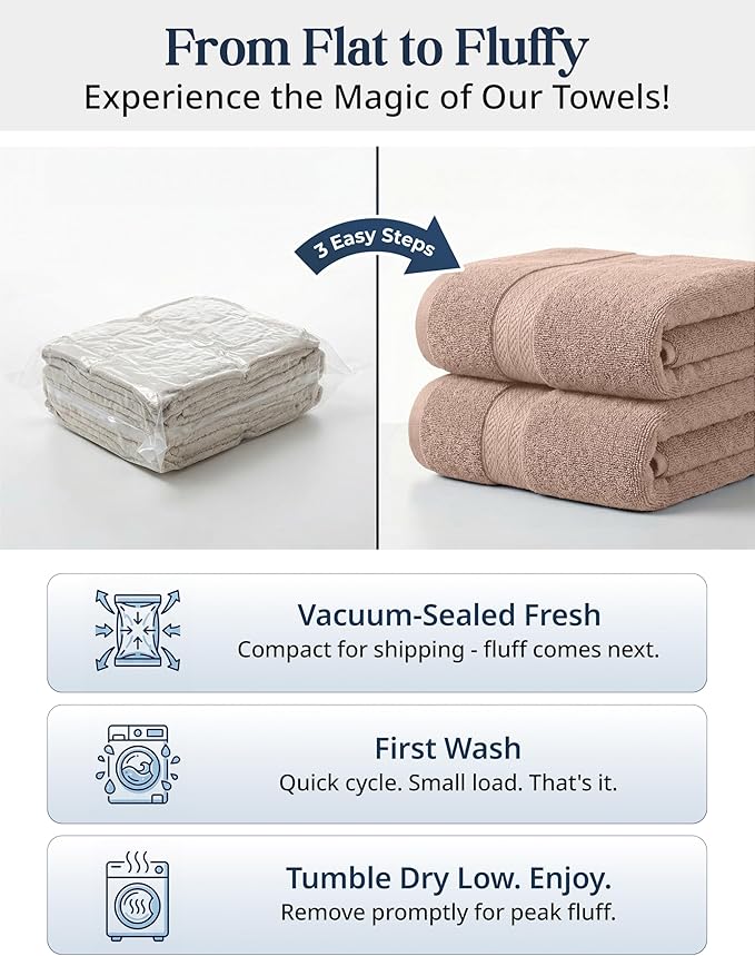 LANE LINEN 100% Mercerized Cotton Bathroom Towel Set - 16 Pieces - Fluffy, Super Soft & Highly Absorbent - 4 Bath Towels, 8 Washcloths, 4 Hand Towels - Ring Spun, Double Sided Cotton Terry - Taupe
