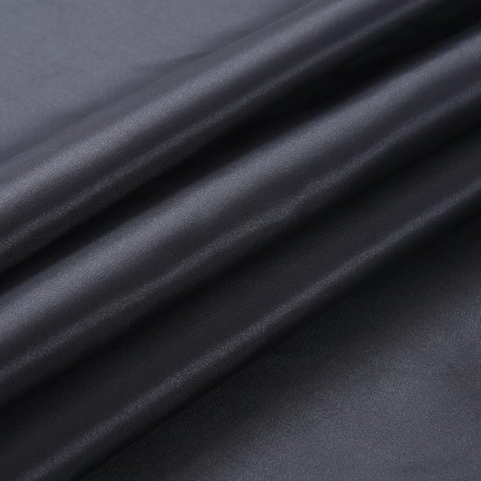 Ruffled Black Modern Polyester Fabric Cloth Bath Shower Curtain,Solid Boho Waterproof Decoratived Farmhouse Shower Curtains for Bathroom,72" W x 72" L