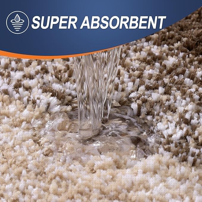 OLANLY Bathroom Rugs Mat 44x32, Extra Soft Absorbent Microfiber Bath Rugs, Rubber Backing, Quick Dry, Machine Washable Bath Mats for Bathroom Floor, Tub and Shower, Home Decor Accessories, Light Brown