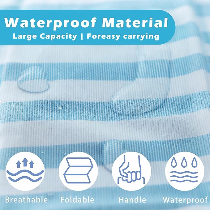 4 Pack Large Laundry Basket ，75L Waterproof,Collapsible Laundry Hamper with Extended Handles for Clothes in the Family Dorm (Black，Blue，Grey，Pink)