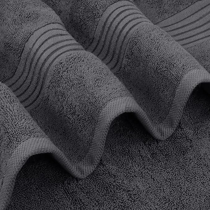 Utopia Towels 4 Pack Bath Towels Set, 27 by 54 Inches, 100% Ring Spun Cotton, Quick Dry, Highly Absorbent, Soft Feel Towels, Perfect for Daily Use, Grey