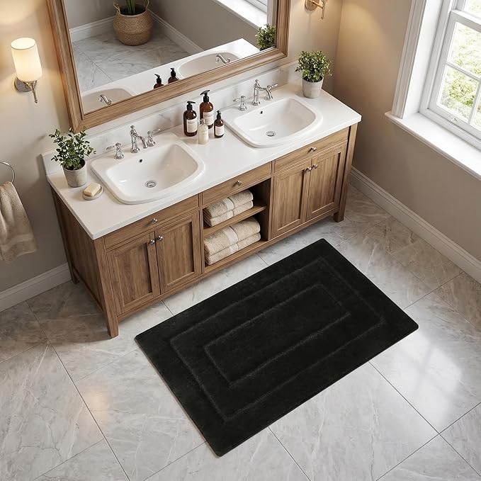 GRANNY SAYS Bathroom Rug Mat, Bath Mats for Bathroom Non-Slip, Super Soft and Water Absorbent, Microfiber Bath Rugs, Machine Wash Dry, Large Bath Rugs for Bath Floor, 36" x 24"