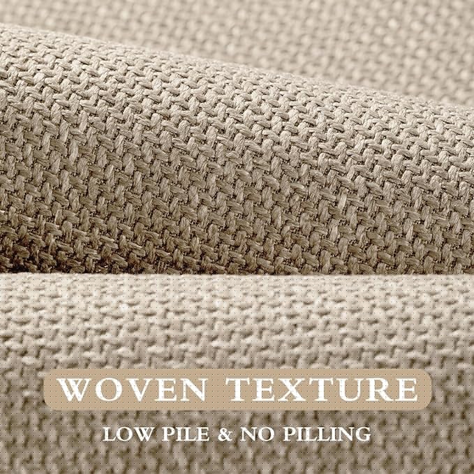 YIHOUSE Beige Bathroom Rug Sets 2 Piece, Bathroom Mat Quick Dry, Thin Bath Rug Set,Absorbent Bath Mat for Bathroom Non Slip Washable for Toilet and Floor(17.5"x24"U+17"x24")