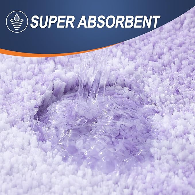 OLANLY Bathroom Rugs Mat 36x24, Extra Soft Absorbent Microfiber Bath Rug, Rubber Backing, Quick Dry, Machine Washable Bath Mats for Bathroom Floor, Tub and Shower, Home Decor Accessories, Light Purple