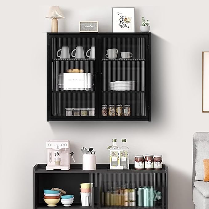 Medicine Cabinet,Medicine Cabinets for Bathroom with Mirror Doors Shelf,Bathroom Cabinet Wall Mounted Wooden Bathroom Storage Cabinet Bathroom Cabinet Kitchen (Black3)