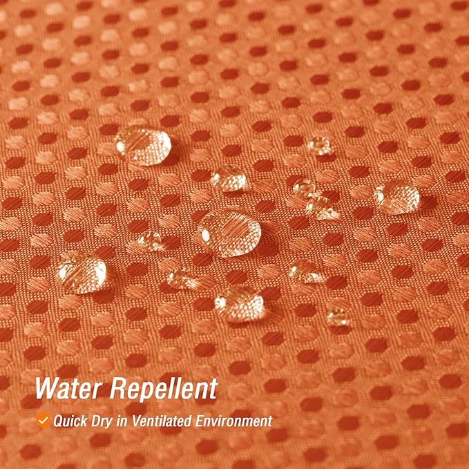 Gibelle Extra Long Shower Curtain 72 x 84, Tall Waffle Weave Textured Fabric Shower Curtain for Bathroom, Water Repellent, Machine Washable, Burnt Orange