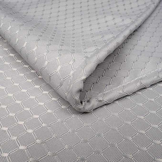 UFRIDAY Gray Waffle Weave Fabric Shower Curtain with Mesh Window, Stall Size Shower Curtain 36 X 72 inch,Heavy Duty Decorative Bathroom Curtain, Spa-Like Hotel Luxury, Water-Repellent,Gray