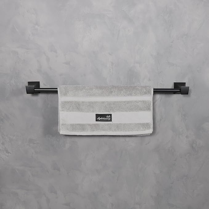Bath Towel Bar, GALIM GLQPT-P, Towel Rail for Bathroom Wall Mounted, Heavy-Duty Bathroom Towel Holder Organizer, Stainless Steel Minimalist Home Decor Towel Rod, Matte Black Finish