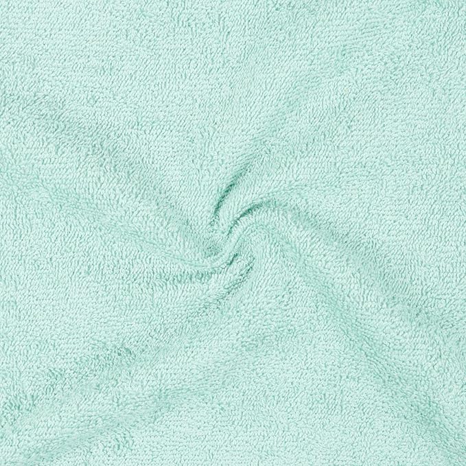 Amazon Basics face Towels for Bathroom, 100% Cotton Extra Absorbent washcloth, Fast Drying - Salon Towel - Ice Blue (12 x 12 inches) (Pack of 144)