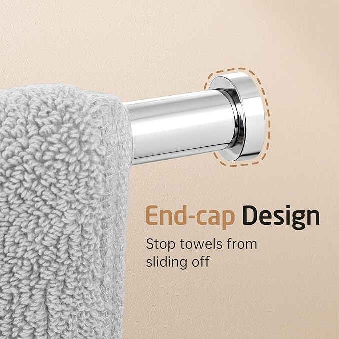 KES Swivel Towel Rack, Swing Arm Towel Bar 4-Arm Extra Long 19.5" Swing Out Towel Rack for Bathroom Wall, Hand Towel Rack Wall Mounted 18/8 Stainless Steel Polished Finish, A2103S4L50