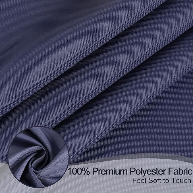 AooHome 48 Width x 72 Height inch Shower Liner, Stall Size Fabric Solid Color Bathroom Curtain with Hooks, Weighted Hem, Waterproof, Navy Blue