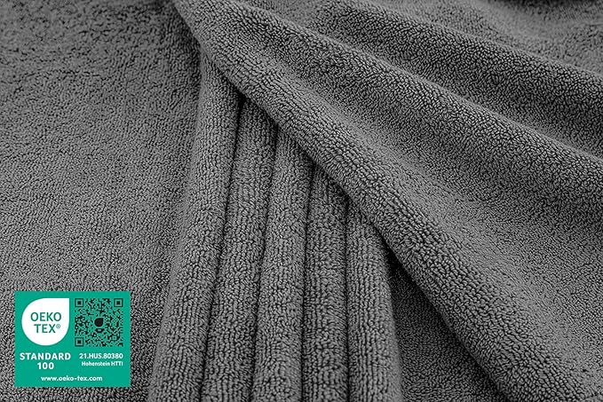 American Soft Linen 100% Cotton 600 GSM Turkish 40x80 Oversized Bath Towel Sheet, Extra Large Adult Towels for Bathroom, Dark Gray Bath Sheet