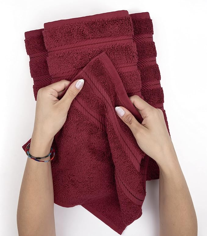 American Soft Linen 35x70 Jumbo Large Bath Towel, 600 GSM 100% Cotton Turkish Bath Sheet, Oversized Luxury Bath Towel for Bathroom Beach and Pool, Bordeaux