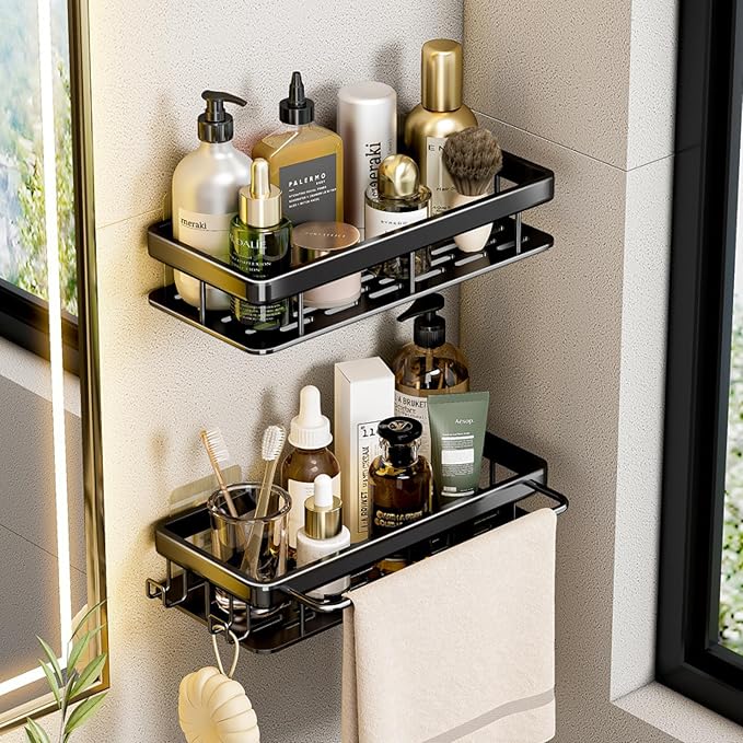 Storage Shelves, Bathroom Vanity Storage, Double Thickened-Patch Square Basket