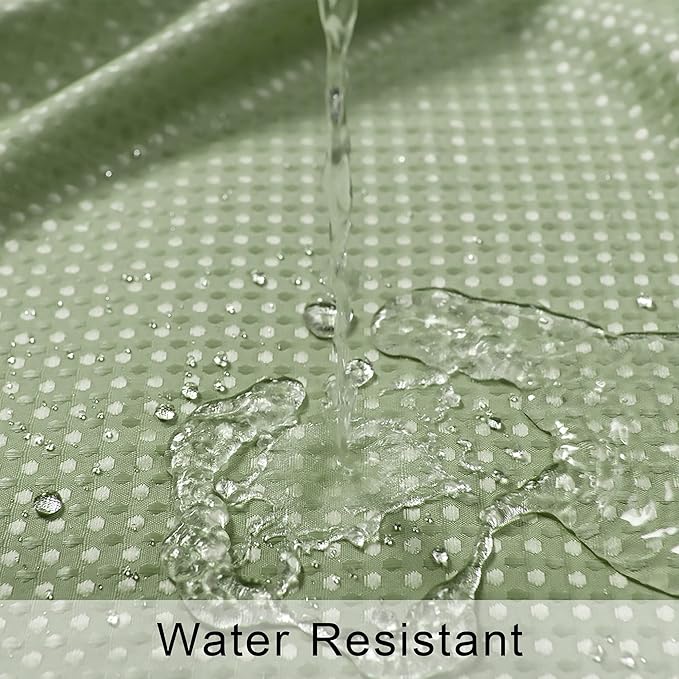 Small Stall Size Shower Curtain 36x72 for Bathroom Spring Decor Narrow Half Waterproof Washable Liner Waffle Fabric Cloth RV Shower Curtains for Camper Wide 36 x 72 with Hooks Set Sage Green