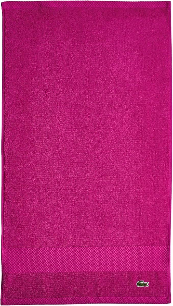 Lacoste Heritage Anti-Microbial Supima Cotton Hand Towel, Magenta, 16" x 30" – Absorbent & Quick Drying, Premium Super Soft Bath Towel, Bathroom Essential, Gift for All Occasions, Machine Washable