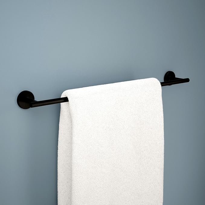 Delta 759240-BL Trinsic 24 in. Wall Mount Towel Bar Bath Hardware Accessory in Matte Black