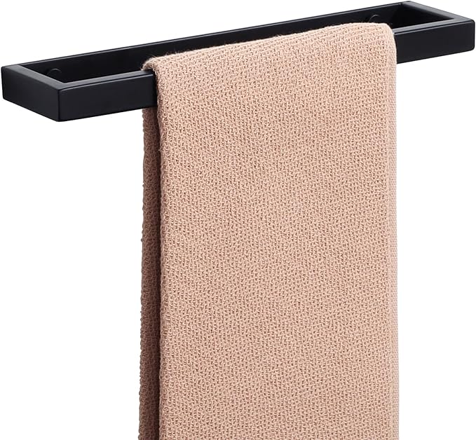 Alise Hand Towel Holder,12 Inch Towel Bar for Bathroom,Towel Racks for Lavatory,Wall Mount Towel Hanger,SUS304 Stainless Steel Towel Rail,Matte Black