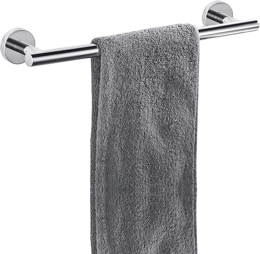 Polished Chrome Bath Towel Bar Single Bars Towel Rack Rod Classic Wall Mounted Stainless Steel Bathroom Towel Bar Toilet Kitchen Towel Shelf Single Layer,18inch