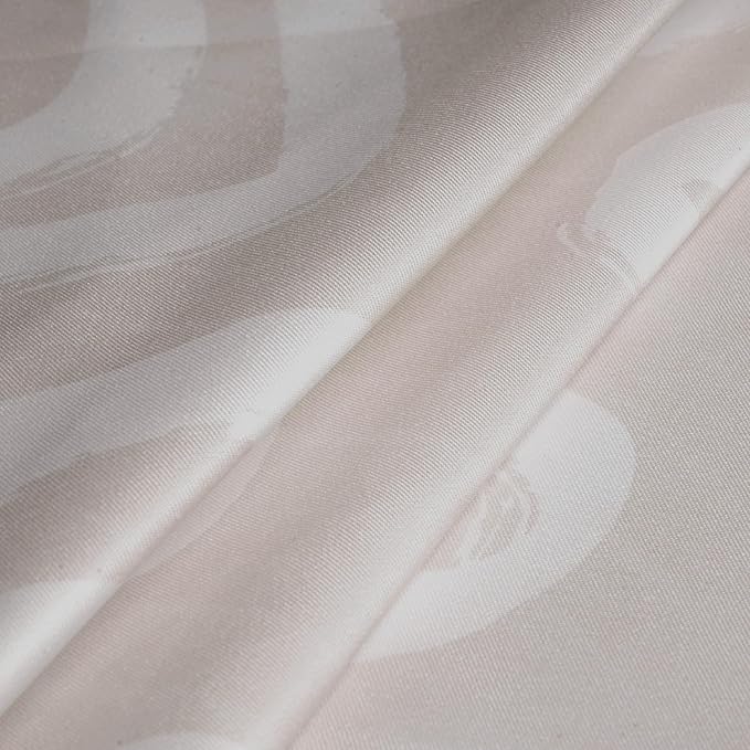 Encasa XO Shower Curtains for Bathroom 72x72 in with 10 Hooks | Waterproof Shower Liner Curtain | Premium Polyester Machine Washable Curtain for Bathroom - Boho Maze Beige